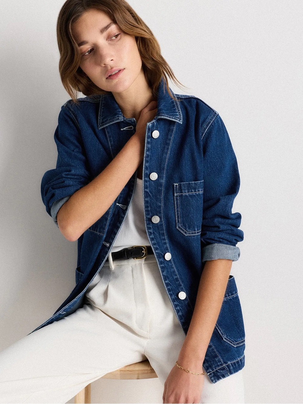 100% Organic Cotton Denim Chore Jacket